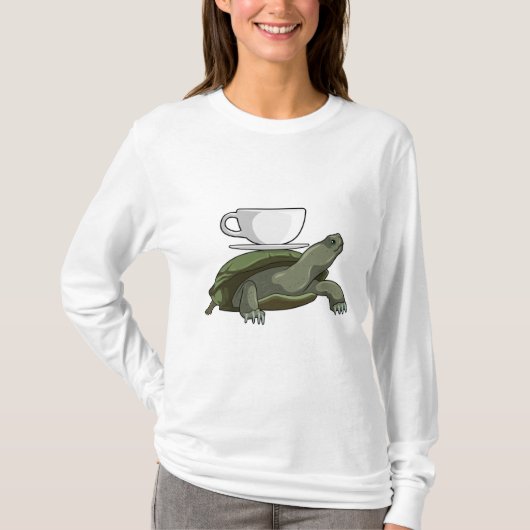 Schildpad met Teacup T-shirt (Voorkant)