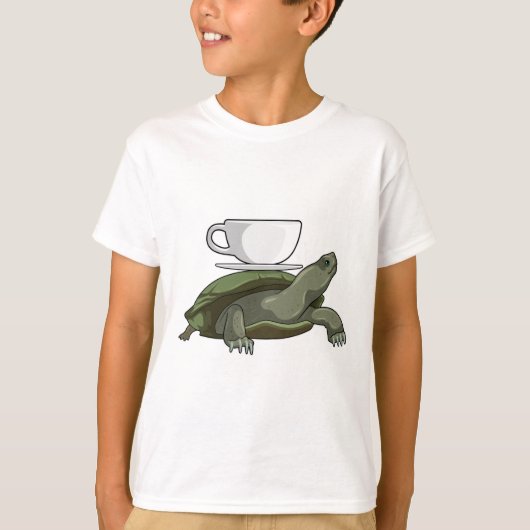 Schildpad met Teacup T-shirt (Voorkant)
