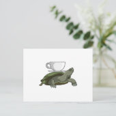Schildpad met Theekop Briefkaart (Staand voorkant)
