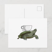 Schildpad met Theekop Briefkaart (Voorkant / Achterkant)