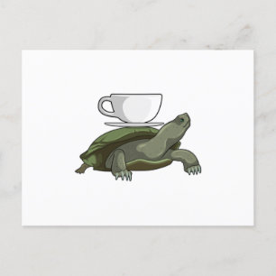 Schildpad met Theekopje Briefkaart