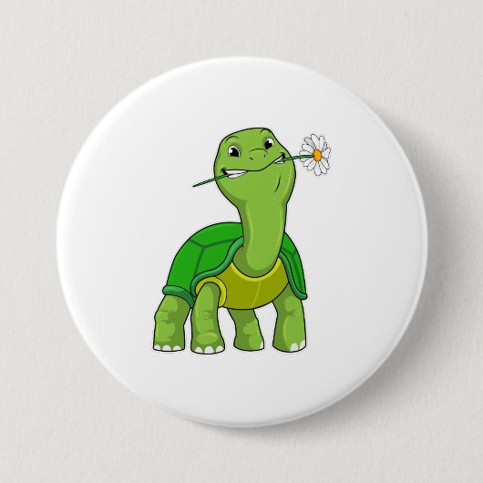schildpad met ventilator ronde button 7,6 cm (Voorkant)