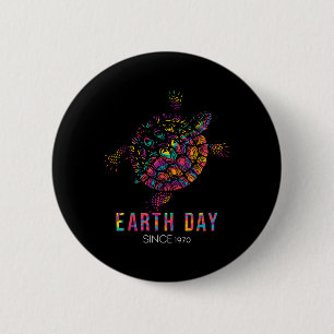 Schildpad milieubescherming Earth Day sinds Ronde Button 5,7 Cm