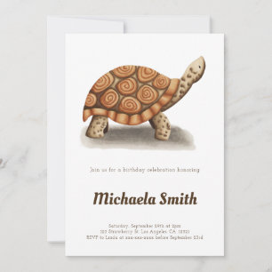 Schildpad Minimalistische Persoonlijke Verjaardag Kaart