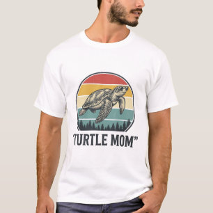 Schildpad Moeder Vintage Zeeschildpad Gravure Ontw T-shirt