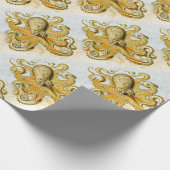 Schildpad Nautical Octopus Kraken Squid Cadeaupapier (Hoek)