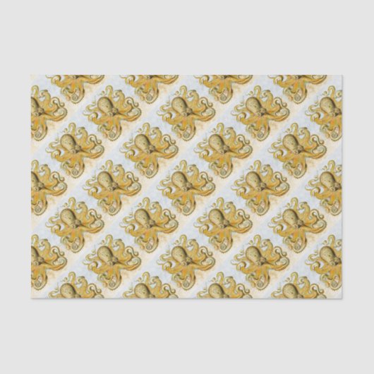 Schildpad Nautical Octopus Kraken Squid Tissuepapier (Voorkant)