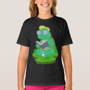Schildpad Nerd Boek Bril T-shirt