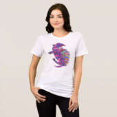 Schildpad ontwerp (Dames) Tri-Blend Shirt (Voorkant volledig)