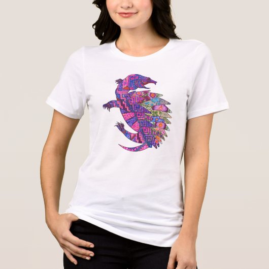 Schildpad ontwerp (Dames) Tri-Blend Shirt (Voorkant)