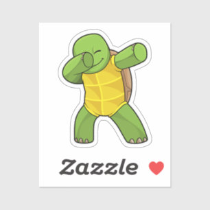Schildpad op Hip Hop Dance Dab Sticker