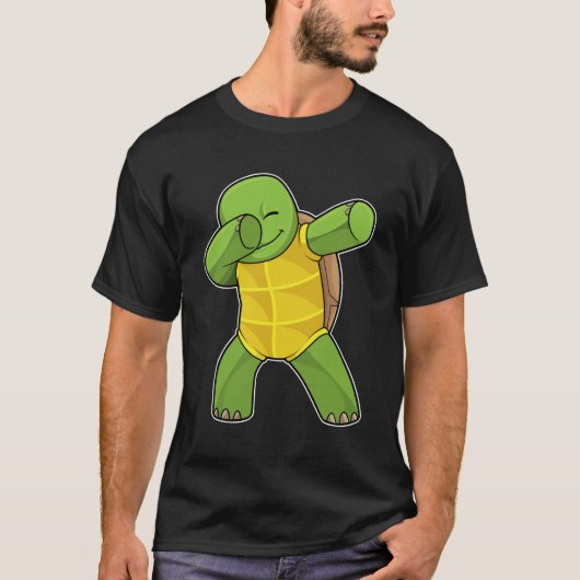 Schildpad op Hip Hop Dance Dab T-shirt (Voorkant)