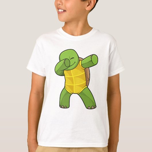 Schildpad op Hip Hop Dance Dab T-shirt (Voorkant)