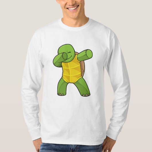 Schildpad op Hip Hop Dance Dab T-shirt (Voorkant)