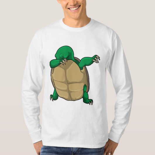 Schildpad op Hip Hop Dance Dab T-shirt (Voorkant)