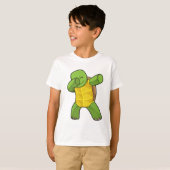 Schildpad op Hip Hop Dance Dab T-shirt (Voorkant volledig)