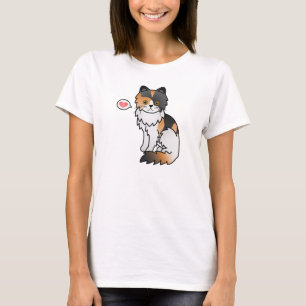 Schildpad Perzische Kat Liefde T-shirt