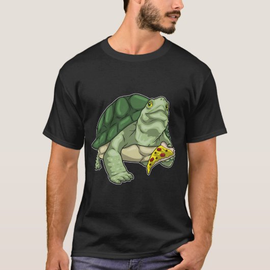 Schildpad Pizza T-shirt (Voorkant)