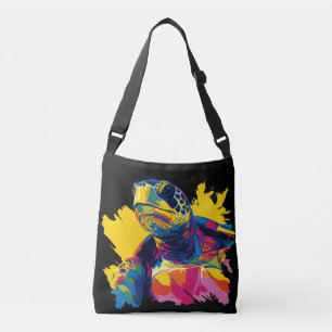 Schildpad Portret Illustratie Aquarel Schilderij Crossbody Tas