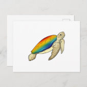 Schildpad Regenboog Briefkaart (Voorkant / Achterkant)