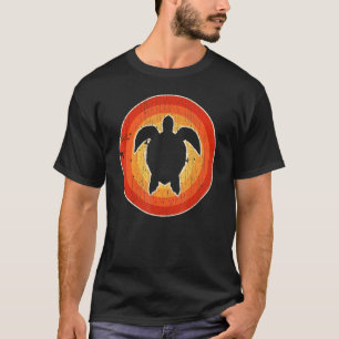 Schildpad Retro Vintage Stijl 60s 70s Mannen Vrouw T-shirt