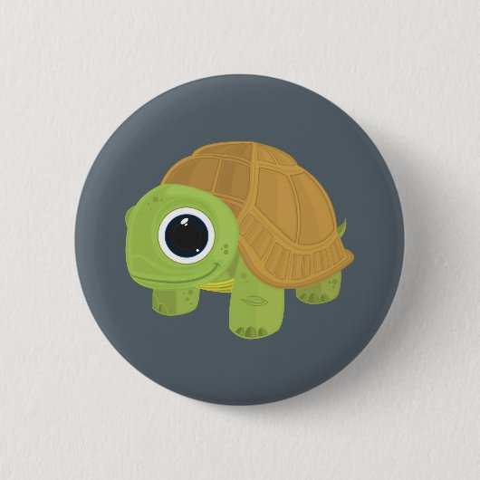 Schildpad Ronde Button 5,7 Cm (Voorkant)