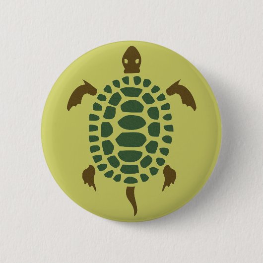 Schildpad Ronde Button 5,7 Cm (Voorkant)