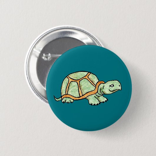 Schildpad Ronde Button 5,7 Cm (Voorkant /achterkant)