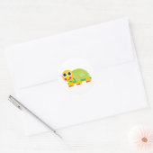 Schildpad Ronde Sticker (Envelop)