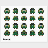 schildpad ronde sticker (Vel)