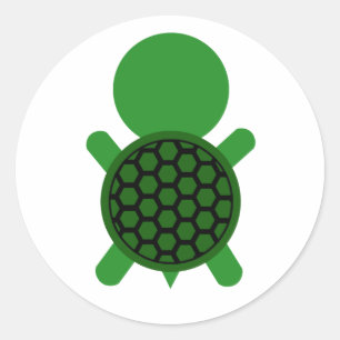 Schildpad Ronde Sticker