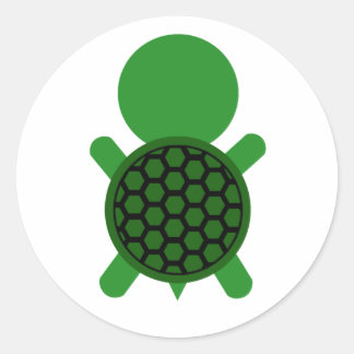 Schildpad Ronde Sticker
