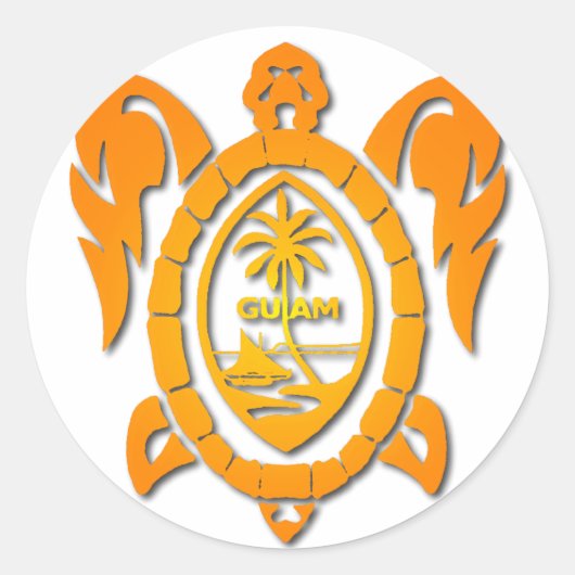 schildpad ronde sticker (Voorkant)