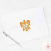 schildpad ronde sticker (Envelop)