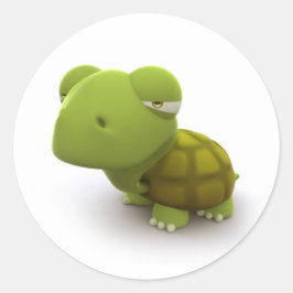 Schildpad Ronde Sticker
