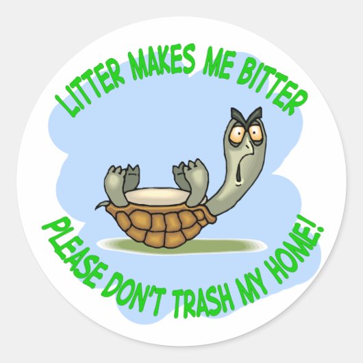 schildpad ronde sticker (Voorkant)