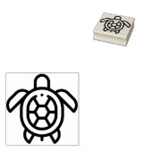 Schildpad Rubberstempel (Gestempeld)