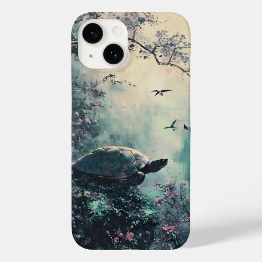 Schildpad rust bloesem Case-Mate iPhone case (Achterkant)