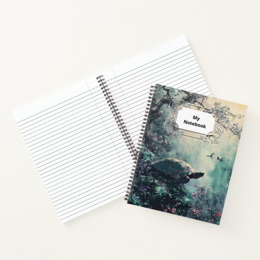 Schildpad rust bloesem notitieboek (Binnen)