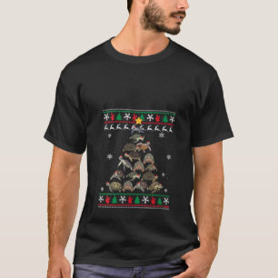Schildpad Santa Hoed Kerstboom Ontwerp Lelijke Ker T-shirt
