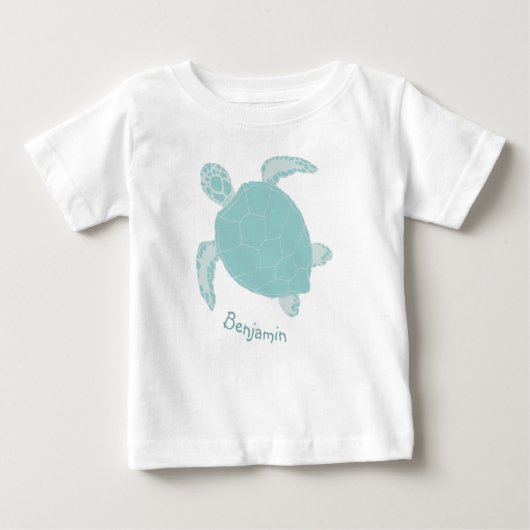 Schildpad Schattig Blauw Gepersonaliseerd (Voorkant)