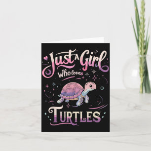 Schildpad Schattig Meisje Mannen Vrouwen S Kaart