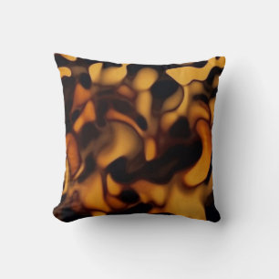 Schildpad Schelp Patroon Amber Bruin Kussen