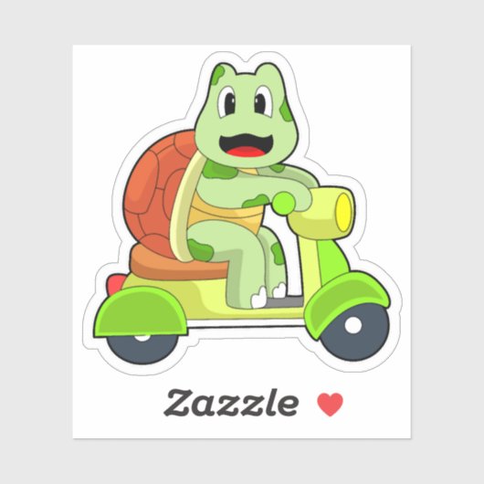 Schildpad Scooter Sticker (Vel)
