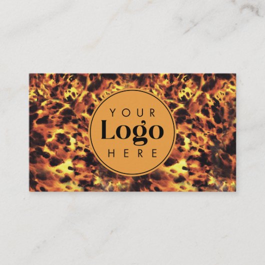 schildpad Shell Custom Company Logo QR Code Visitekaartje (Voorkant)