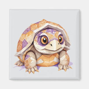 Schildpad speels Schattig leuk dier kleurrijk vrol Magneet