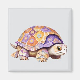 Schildpad speels Schattig leuk dier kleurrijk vrol Magneet