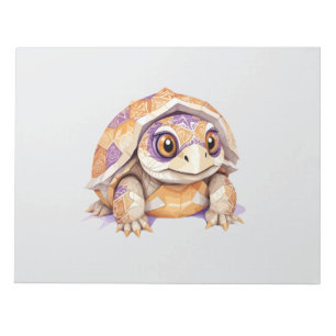 Schildpad speels Schattig leuk dier kleurrijk vrol Notitieblok