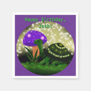 Schildpad, sprankelende papieren servetten