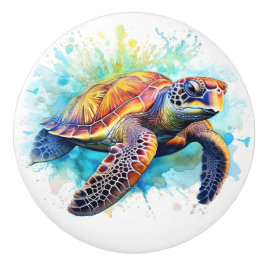 Schildpad strand nautische lade knoppen